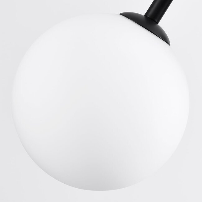 Asymmetrical pendant lamp Dexter 2-light - milky white glass