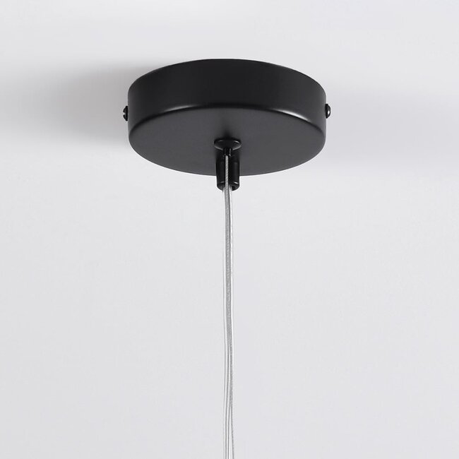 Asymmetrical pendant lamp Dexter 2-light - milky white glass