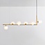 6-light designer pendant light Marcus L-shape with opal glass