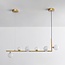 Designer pendant light Marcus with opal white glass, 6-light