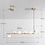 6-light designer pendant light Marcus L-shape with opal glass