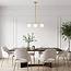3-light pendant light Marc with opal glass - opal and gold
