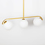 Marc 3-light pendant lamp with opal white glass