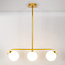 Marc 3-light pendant lamp with opal white glass