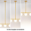 3-light pendant light Marc with opal glass - opal and gold