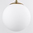 Modern 5-light pendant light Kenji with glass globes - gold