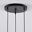 3-light pendant lamp with ribbed glass - Amelia