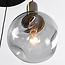 4-light pendant lamp Kevin with wavy glass