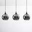 Katie pendant lamp with smoked glass, 3-light