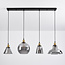 4-light pendant lamp with smoked glass - Kendall