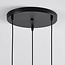 3-light designer pendant light Frank with smoked glass and mirror effect