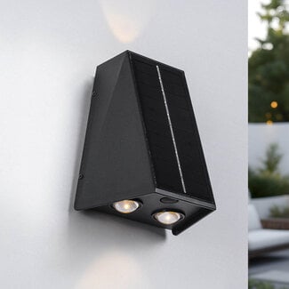 Solar wall light Takis - black