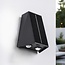 Solar outdoor wall light Takis - black
