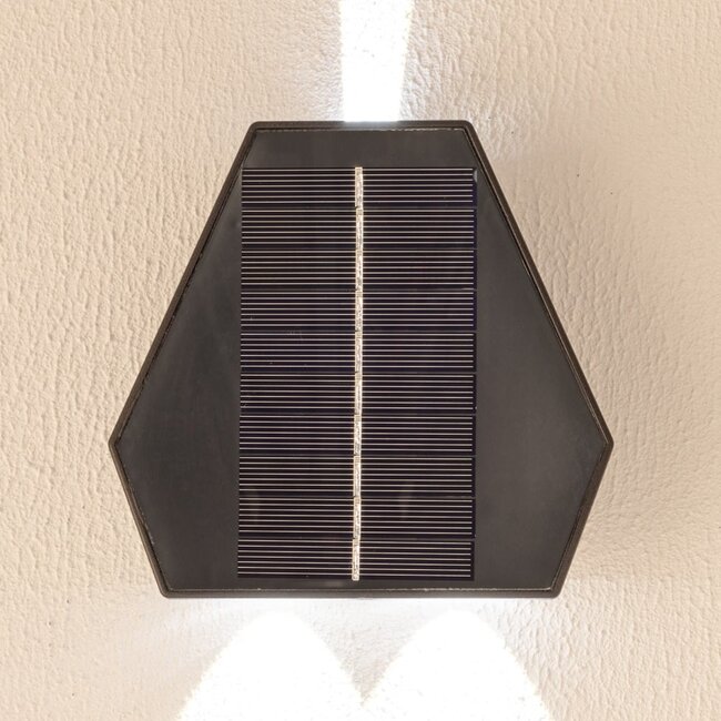 3-light solar outdoor wall light Charissa
