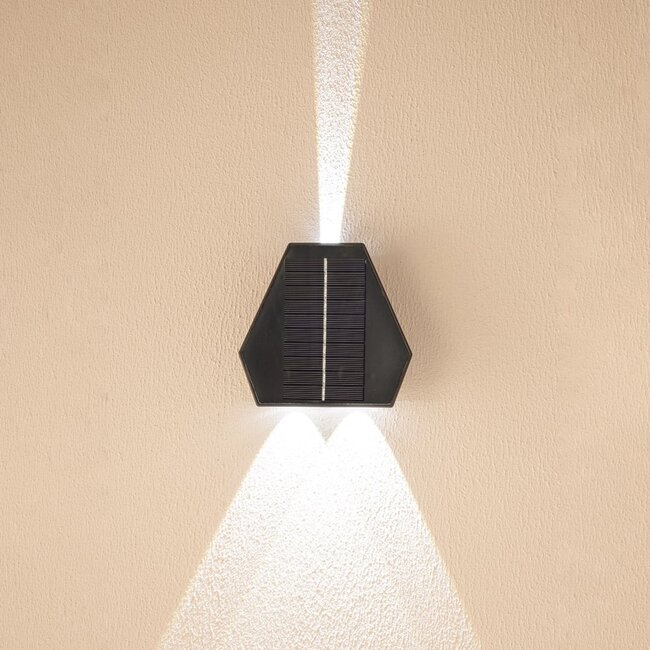 3-light solar outdoor wall light Charissa