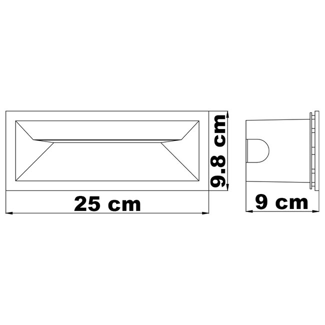 Recessed wall lights for outdoor use - Aston