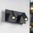 Outdoor wall light Filia with sensor and adjustable spotlights - anthracite