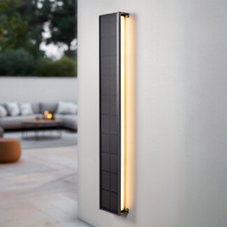 Dimmable solar wall lamp for outdoor use Dorien - anthracite