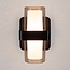 2-light outdoor wall light Diona - black with integrated LED