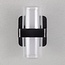 2-light outdoor wall light Diona - black with integrated LED