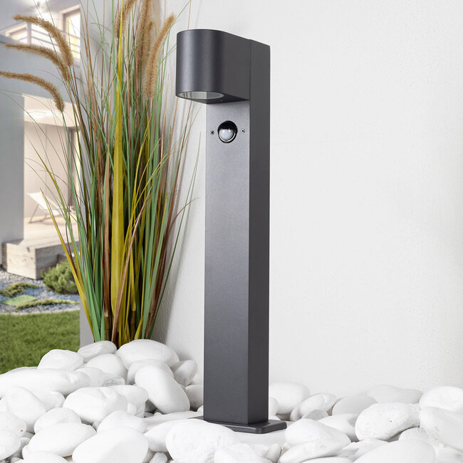 Outdoor floor lamp Simone with sensor - anthracite 50 cm