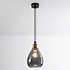 1-light pendant lamp Verona smoked glass - drop smooth glass