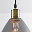 1-light pendant lamp Verona smoked glass - drop smooth glass
