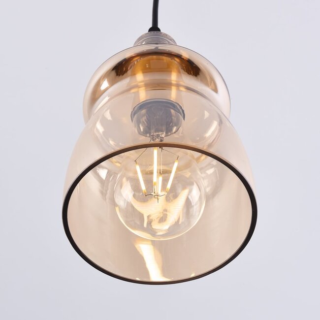 pendant light Trinidad with amber glass - variant 2