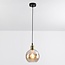 1-light pendant lamp Liya in cognac glass