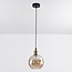 1-light pendant lamp Liya in cognac glass