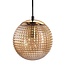 pendant light Sila with ribbed glass - amber