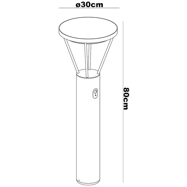 Marina Solar standing outdoor lamp with sensor