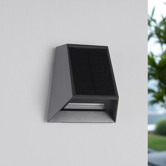 Solar outdoor wall light with sensor Sonia