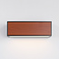 Solar outdoor wall lamp with dark wood - Rossi