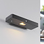 Compact solar wall light with sensor Nero