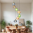 Designer pendant lamp with ribbed glass in various colours - Altair