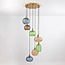 Designer pendant lamp with ribbed glass in various colours - Altair
