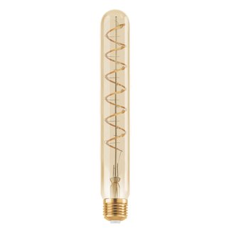 E27 dimmable tubular LED bulb amber spiral 30 cm