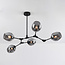 5-light Black with smoked glass - Thalia
