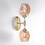 2-light wall lamp Larissa with glass globes