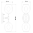 2-light wall lamp Larissa with glass globes