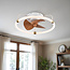 Zefiros ceiling fan with integrated dimmable LEDs - bamboo