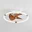 Zefiros ceiling fan with integrated dimmable LEDs - bamboo