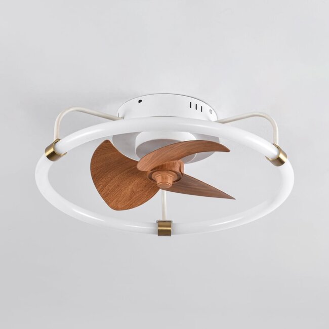 Zefiros ceiling fan with integrated dimmable LEDs - bamboo