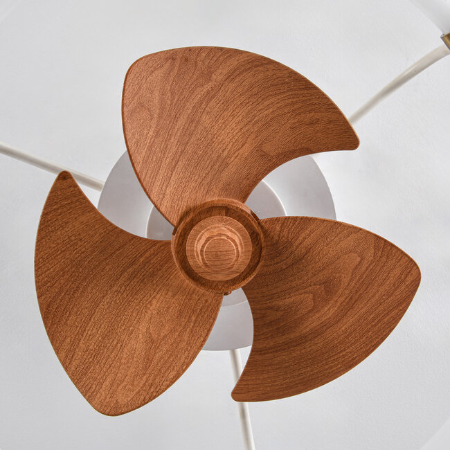 Zefiros ceiling fan with integrated dimmable LEDs - bamboo