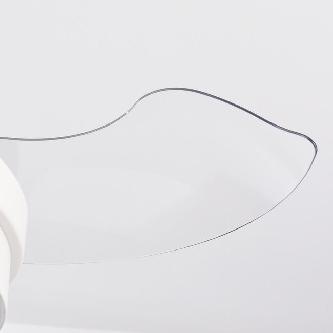 Ceiling fans with light and 3 fold-out blades, Vjetar - white with wood effect