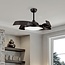 Black ceiling fan with integrated light source - Ventu