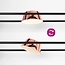 Modern pendant light Calisto with integrated LED - black and rose gold