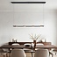 Modern pendant light Calisto with integrated LED - black and rose gold
