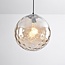 pendant light Hades in cognac glass with curved detail